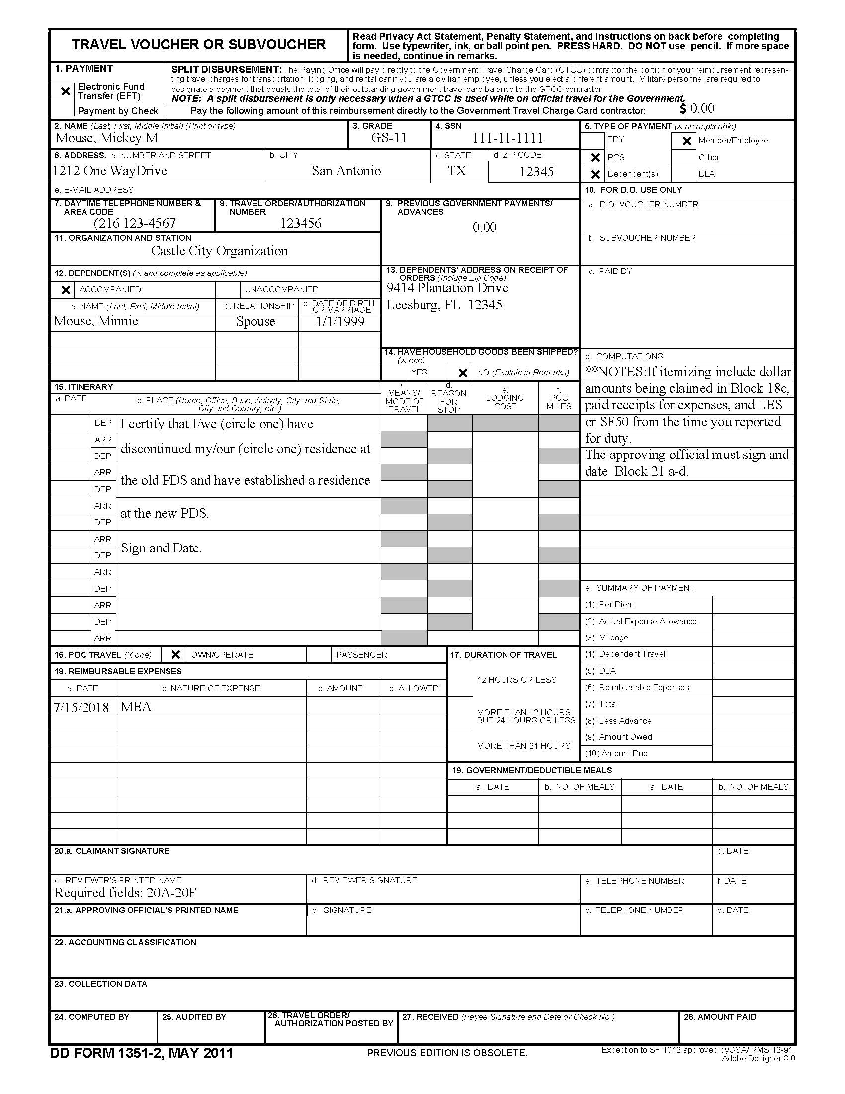 air force pcs travel entitlements